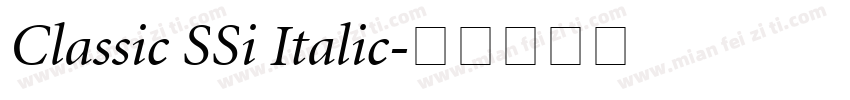 Classic SSi Italic字体转换